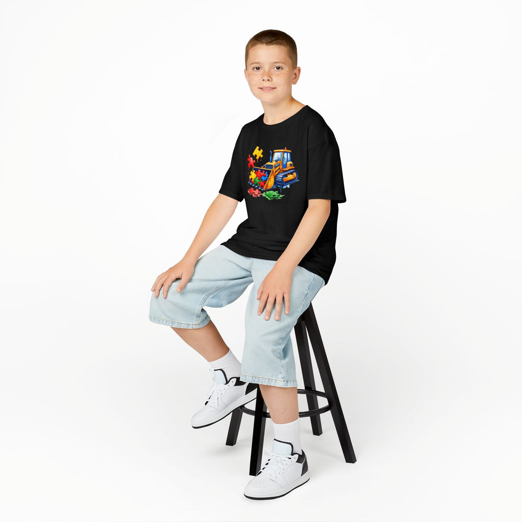 Kids Bulldozer Puzzle Tee — Construction Truck Shirt for Toddlers