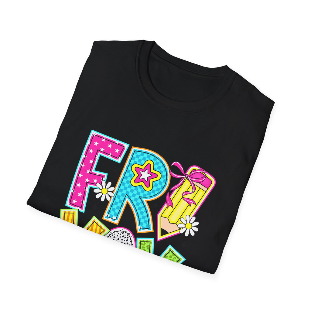 Fry-Yay Colorful Cartoon T-Shirt — Fun Fry & Fries Graphic Tee