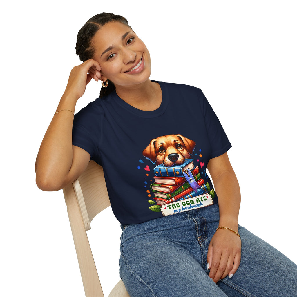 Dog Ate My Homework T-Shirt — Cute Puppy Book Lover Tee