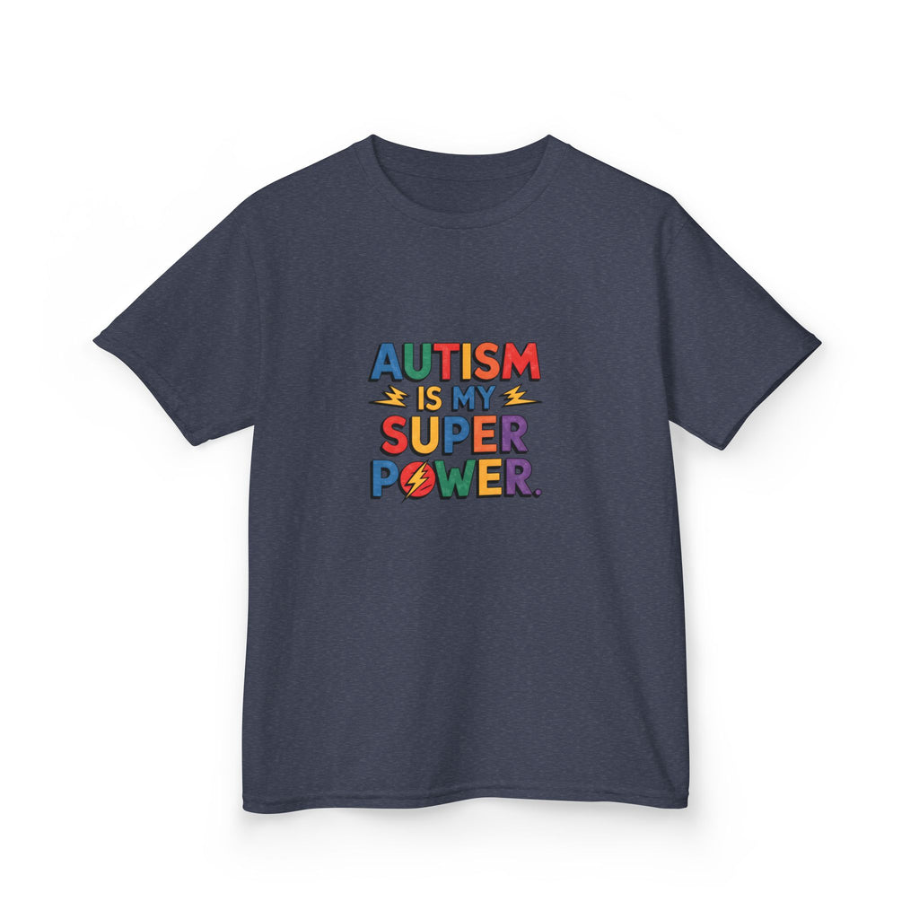 Kids T-Shirt — "Autism Is My Superpower" Colorful Pride Tee for Autism Awareness