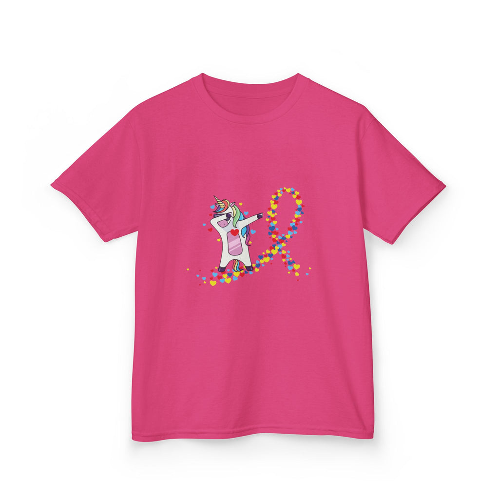 Kids Tee — Cute Unicorn Pouring Rainbow Confetti (Kids)
