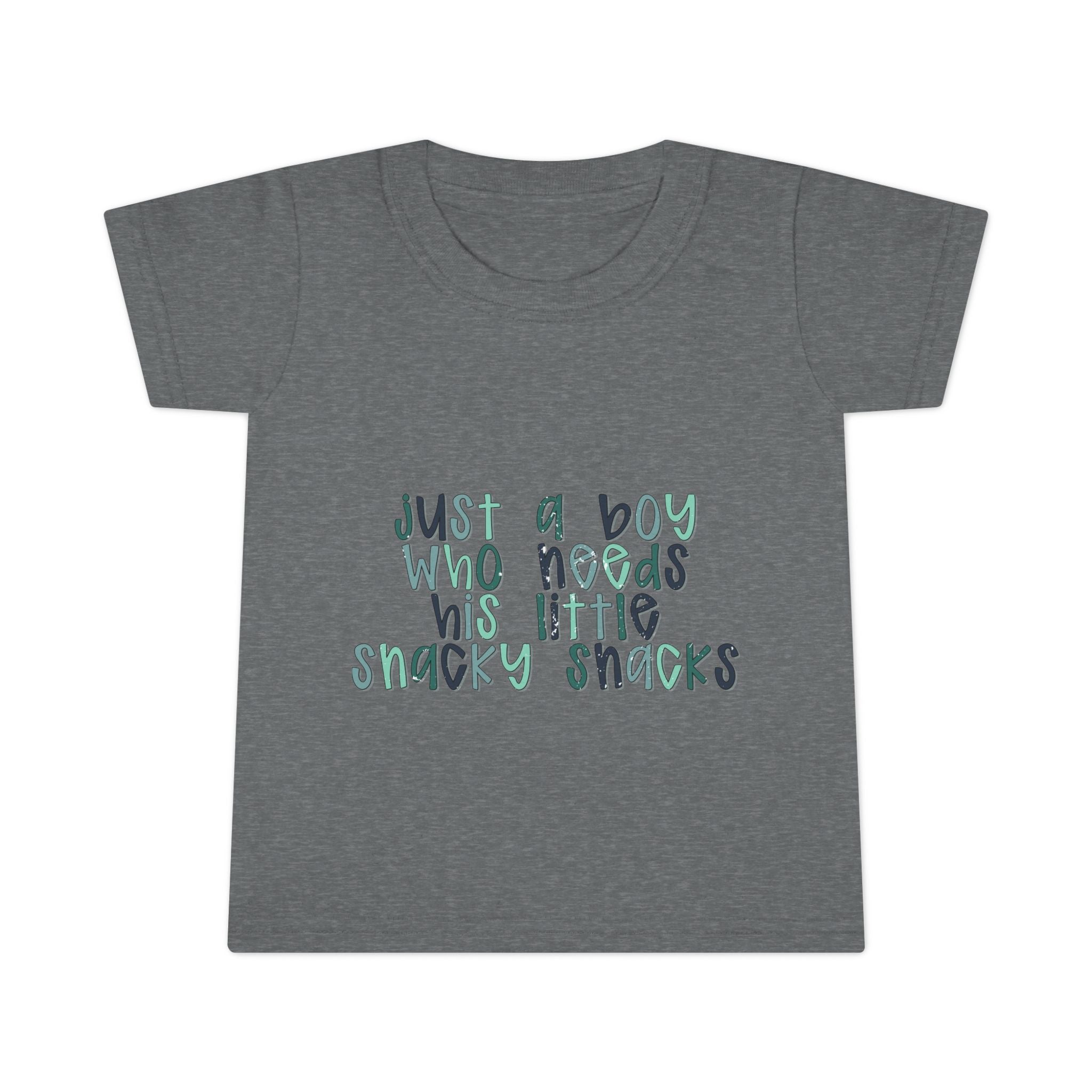Toddler T-Shirt: "Just a Boy Who Needs His Little Snacky Snacks" Cute Baby Boy Graphic Tee