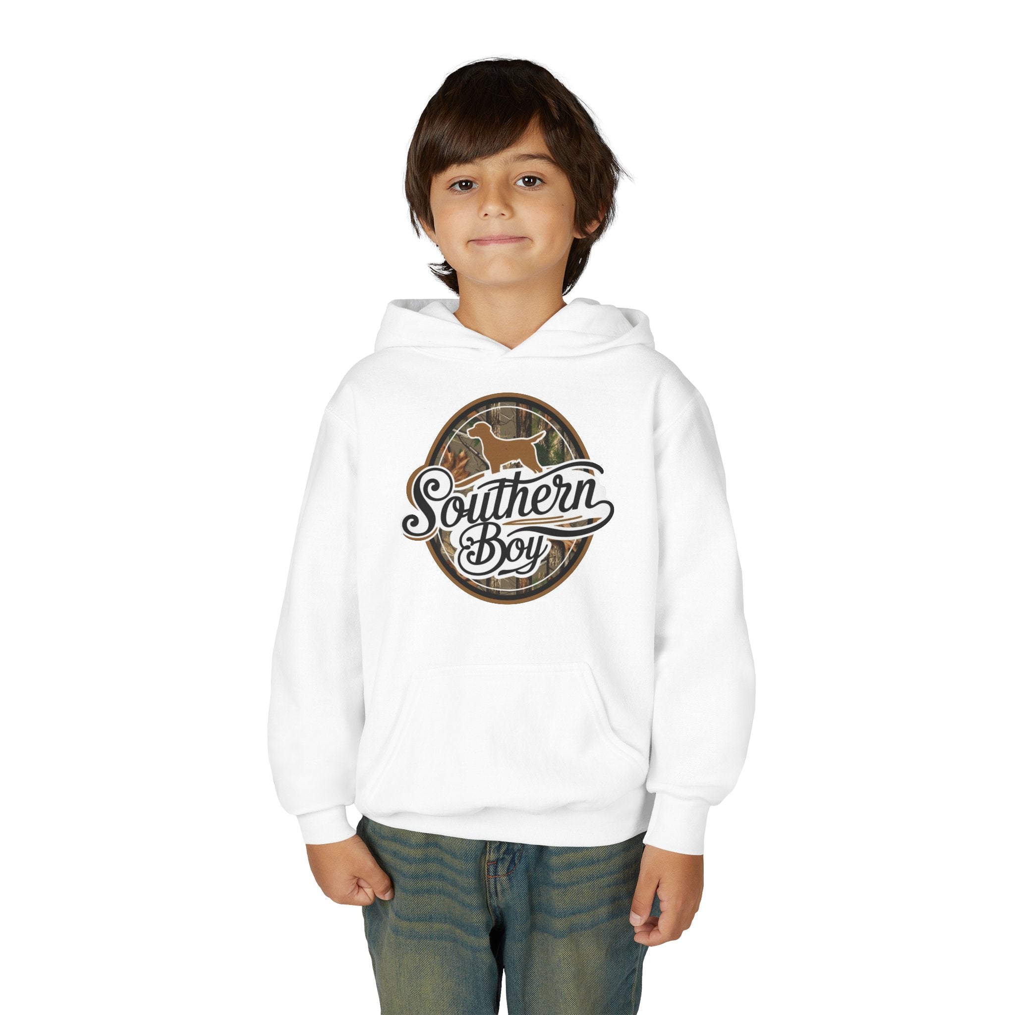 Youth Hoodie - "Southern Boy" Vintage Camo Logo