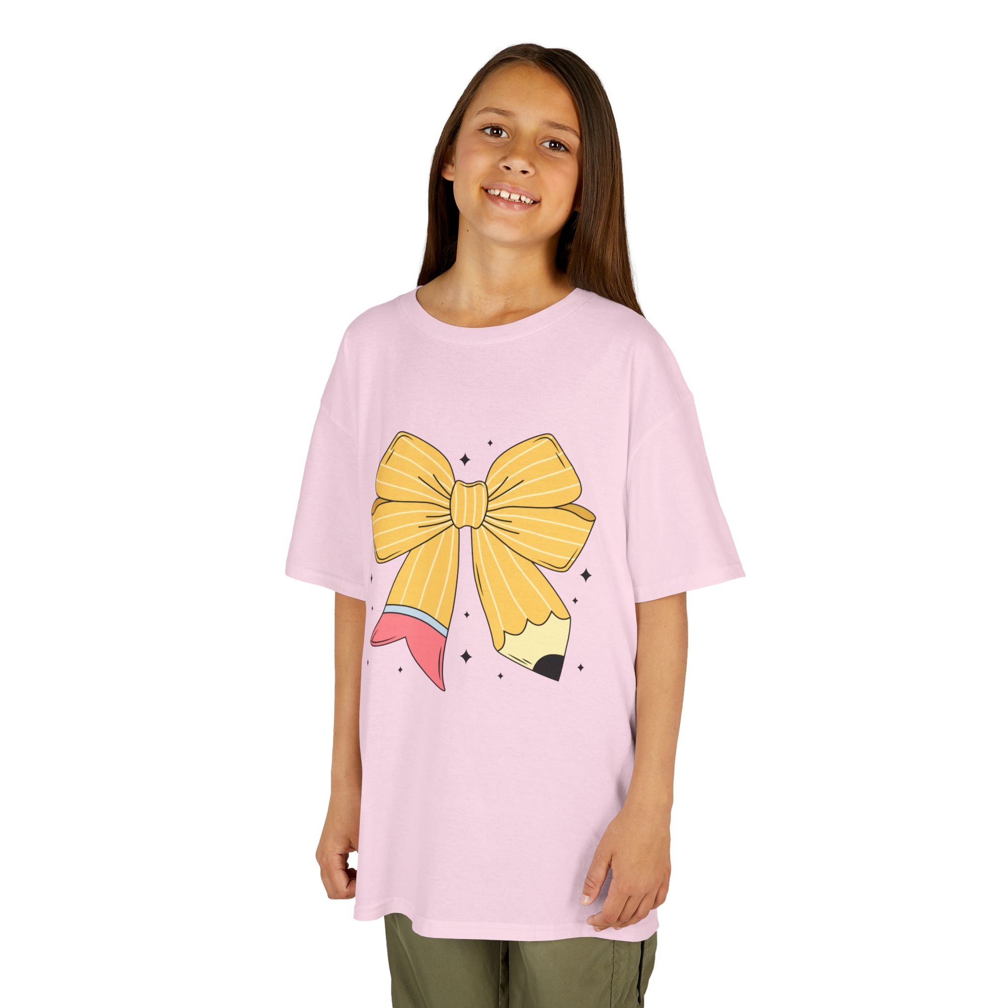 Kids Tee — Cute Yellow Bow Graphic Shirt