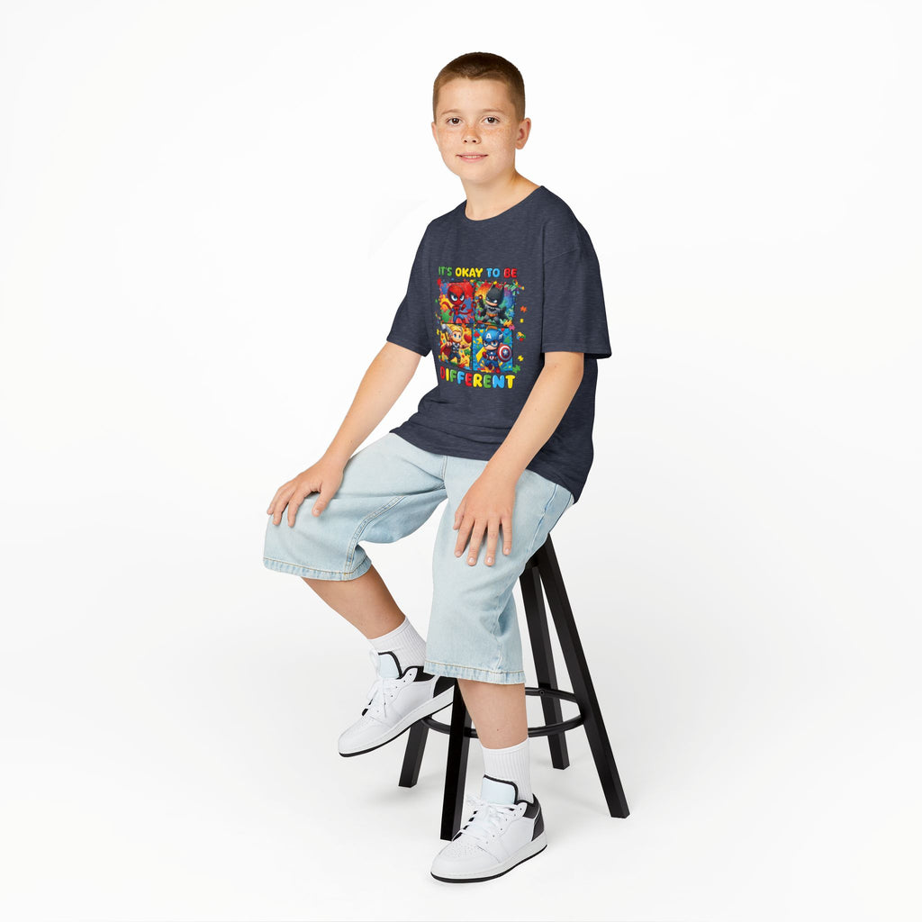 Kids 'It's Okay to Be Different' Graphic Tee — Colorful Inclusive Cartoon Design