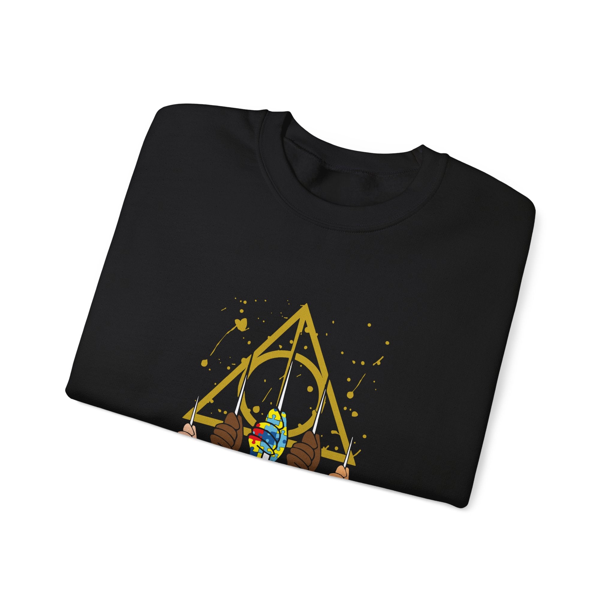 Be Kind Crewneck Sweatshirt – Inclusive Hands & Golden Emblem
