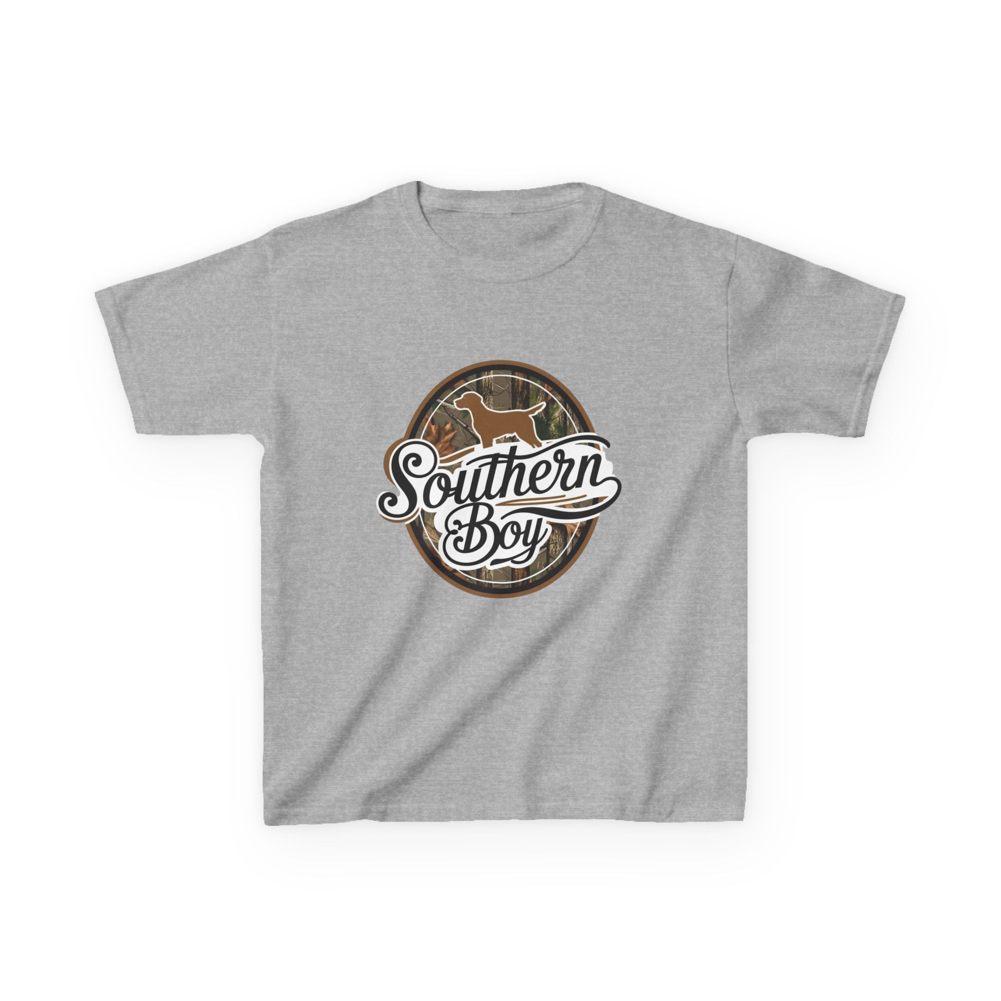 Kids "Southern Boy" Graphic Tee — Rustic Camouflage Horse Design