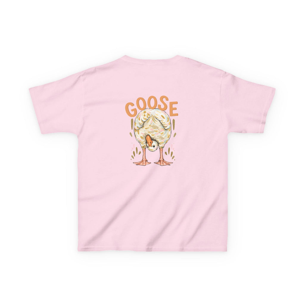 Kids Tee — Cute Duck & Goose Illustration ("Duck Duck" Front, "Goose" Back)