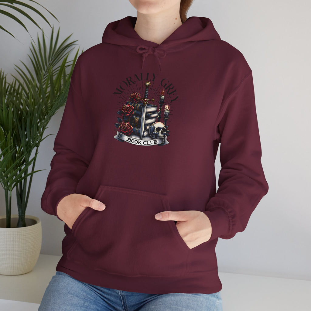 Horror Girl Graphic Hoodie – Gothic Roses & Vintage Candle Illustration
