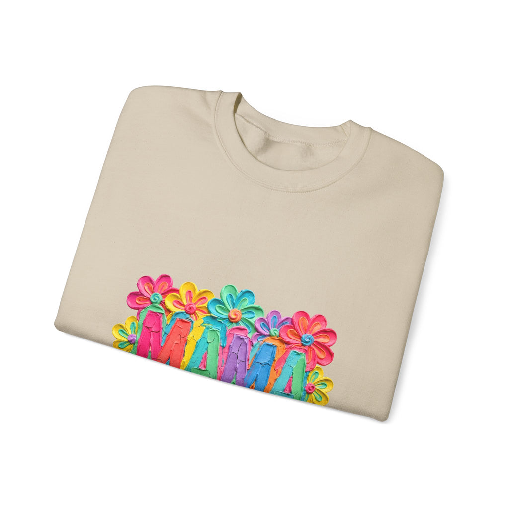 Mama Floral Crewneck Sweatshirt — Colorful Flower Mom Shirt for Mother’s Day