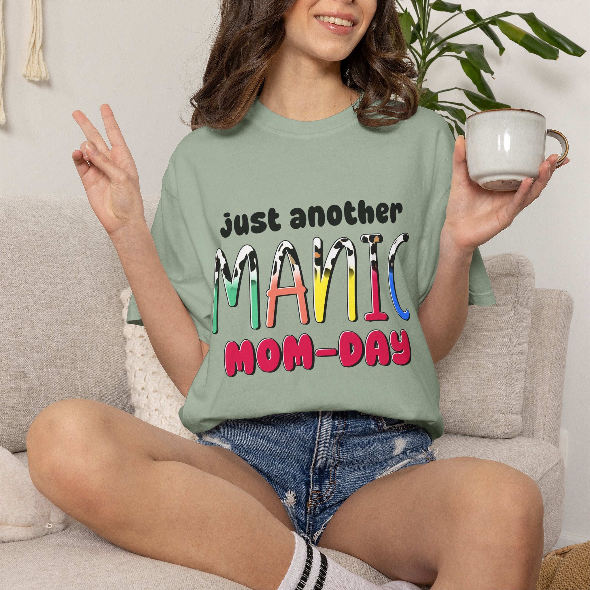 Mom-Day Graphic T-Shirt — "Just Another Manic Mom-Day" Colorful Mother's Day Tee