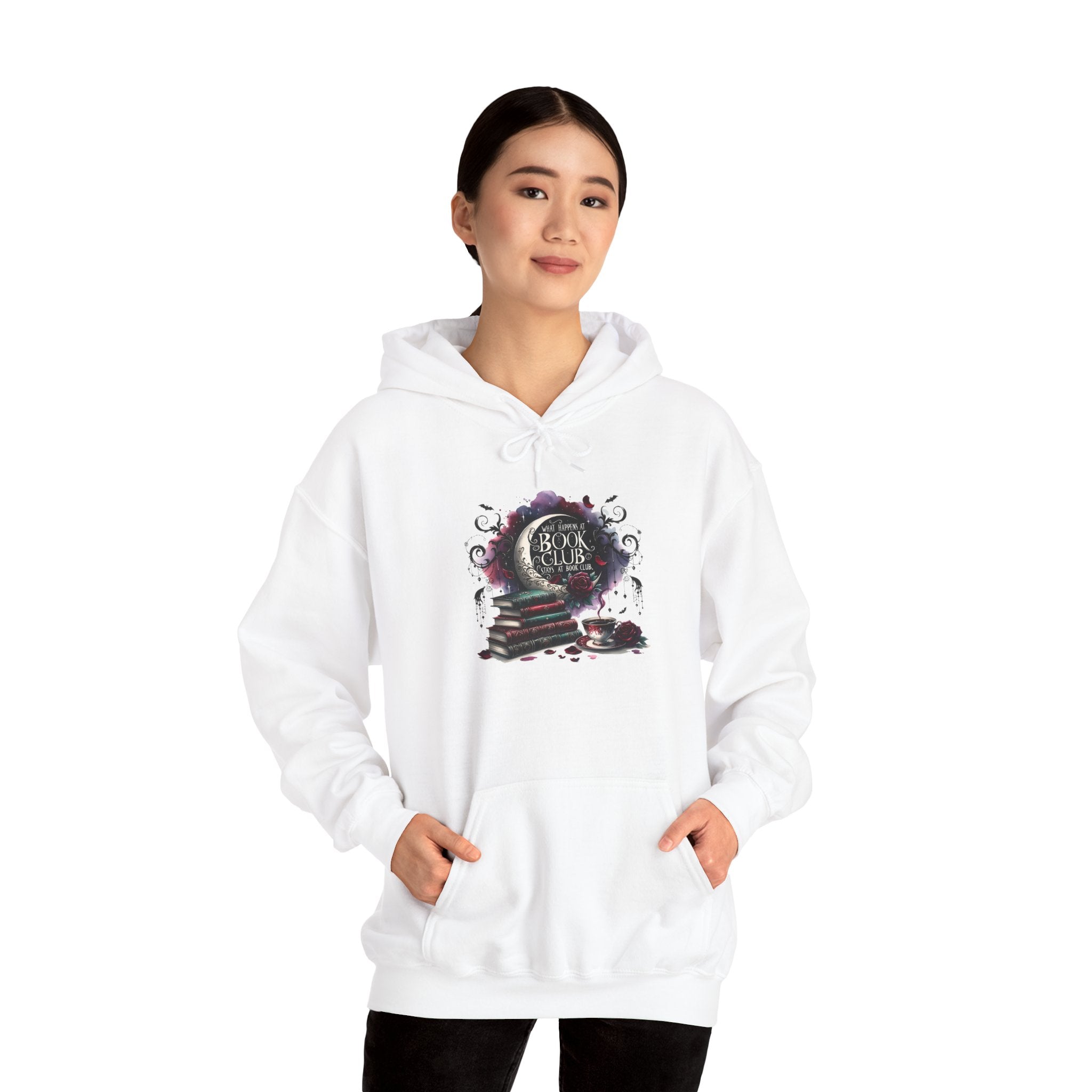 Gothic Bookstack Hoodie – "Read the Dark" Literary Mystery Sweatshirt