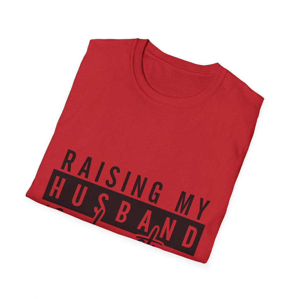 T-Shirt — “Raising My Husband Is Exhausting” Funny Mom Shirt | Motherhood Humor Gift