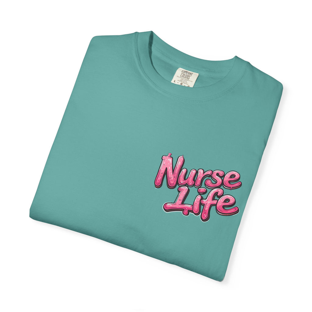 Nurse Life T-Shirt — Cute Female Nurse Watercolor Graphic Tee