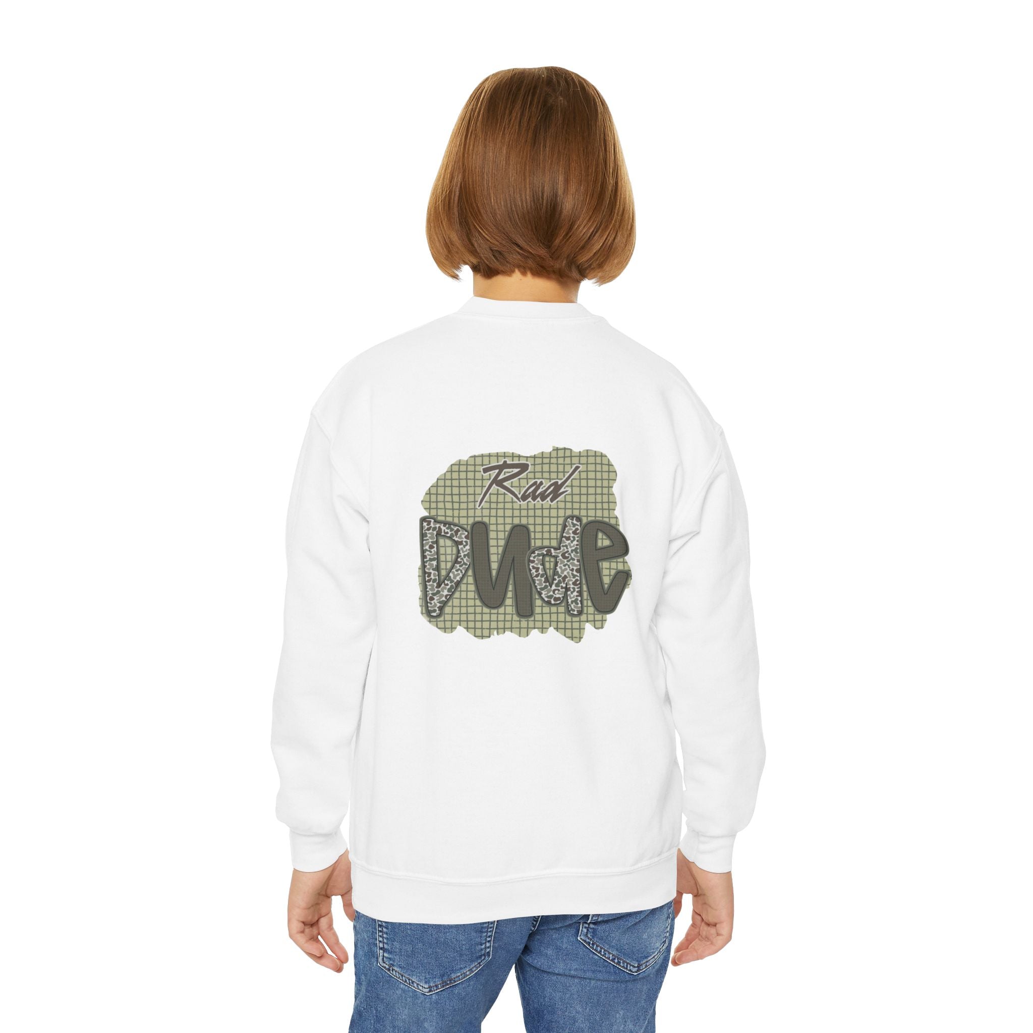 Rad Dude Youth Crewneck Sweatshirt — Graphic Streetwear Pullover