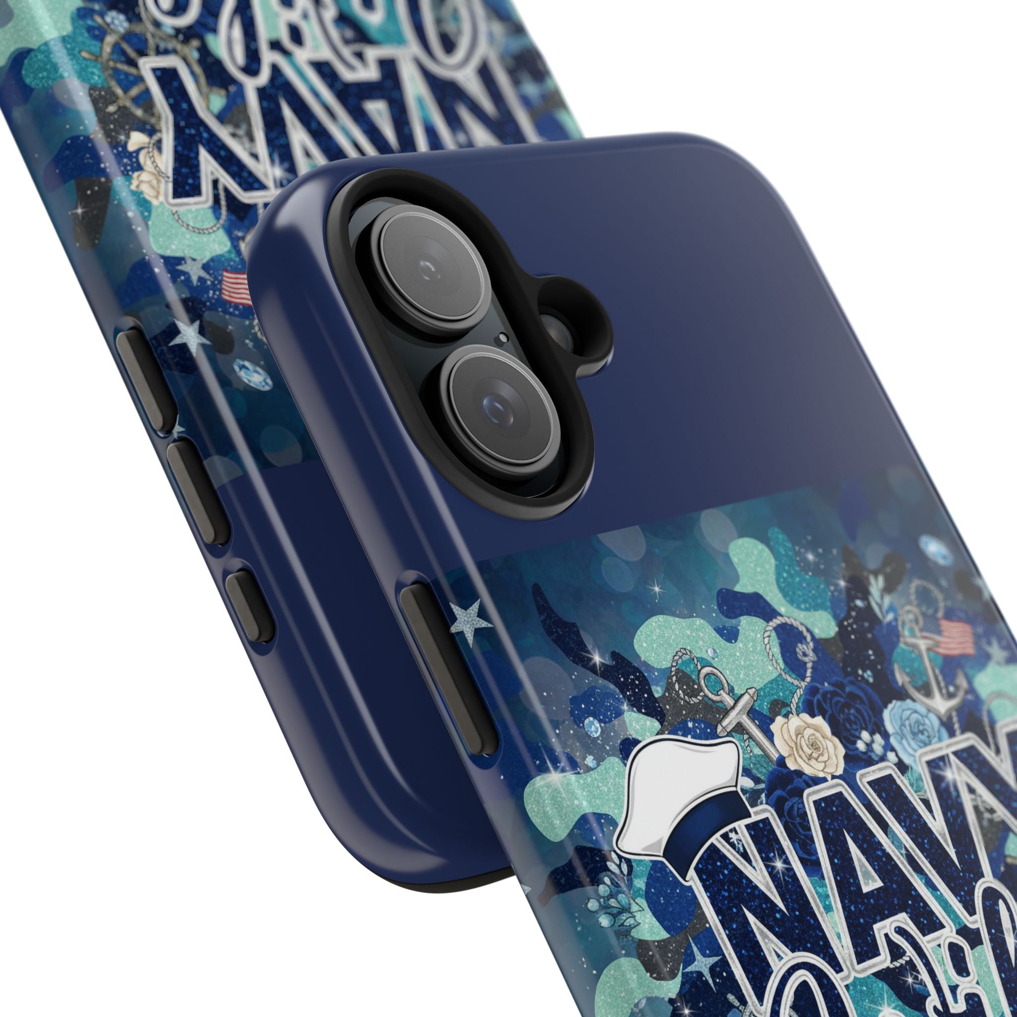 Navy Wife Tough Phone Case — Military Camouflage Protective Phone Cover, Perfect Gift for Navy Spouses