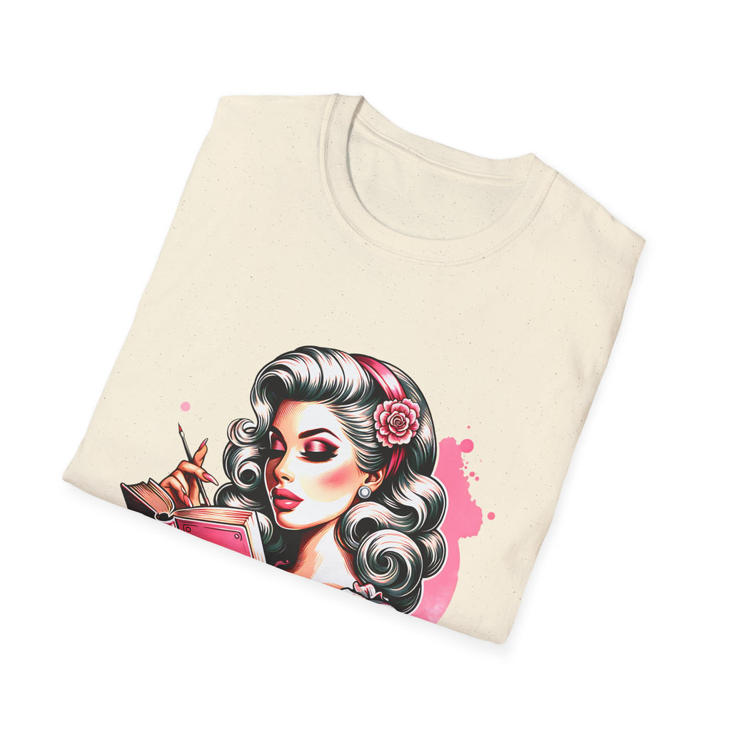 T-Shirt — Retro Pinup Reader "Just One More Chapter" Graphic Tee