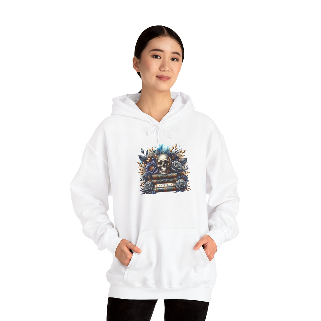 Skull & Roses Hoodie — Gothic Floral Skull Graphic Sweatshirt