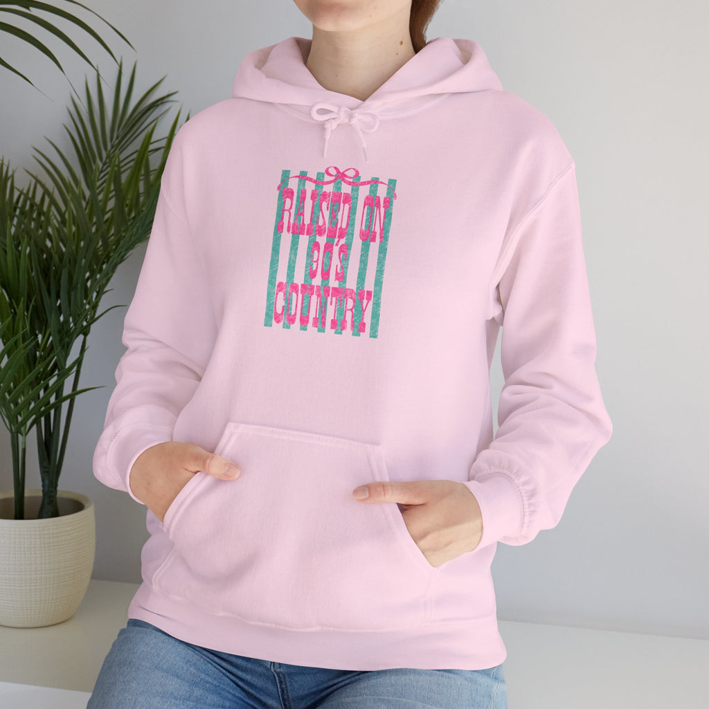 Hoodie — 'Let It Be' Pastel Striped Graphic Pullover
