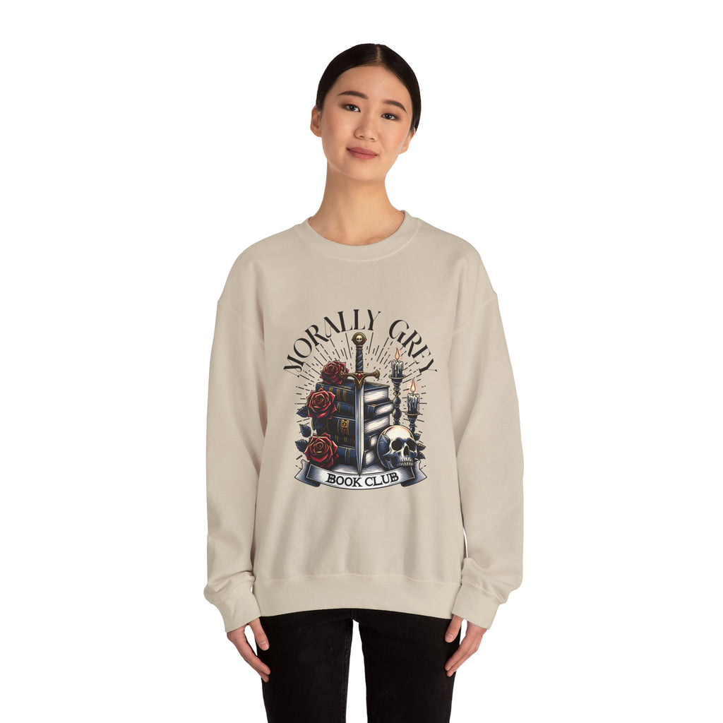 Morally Grey Book Club Sweatshirt — Gothic Booklover Crewneck