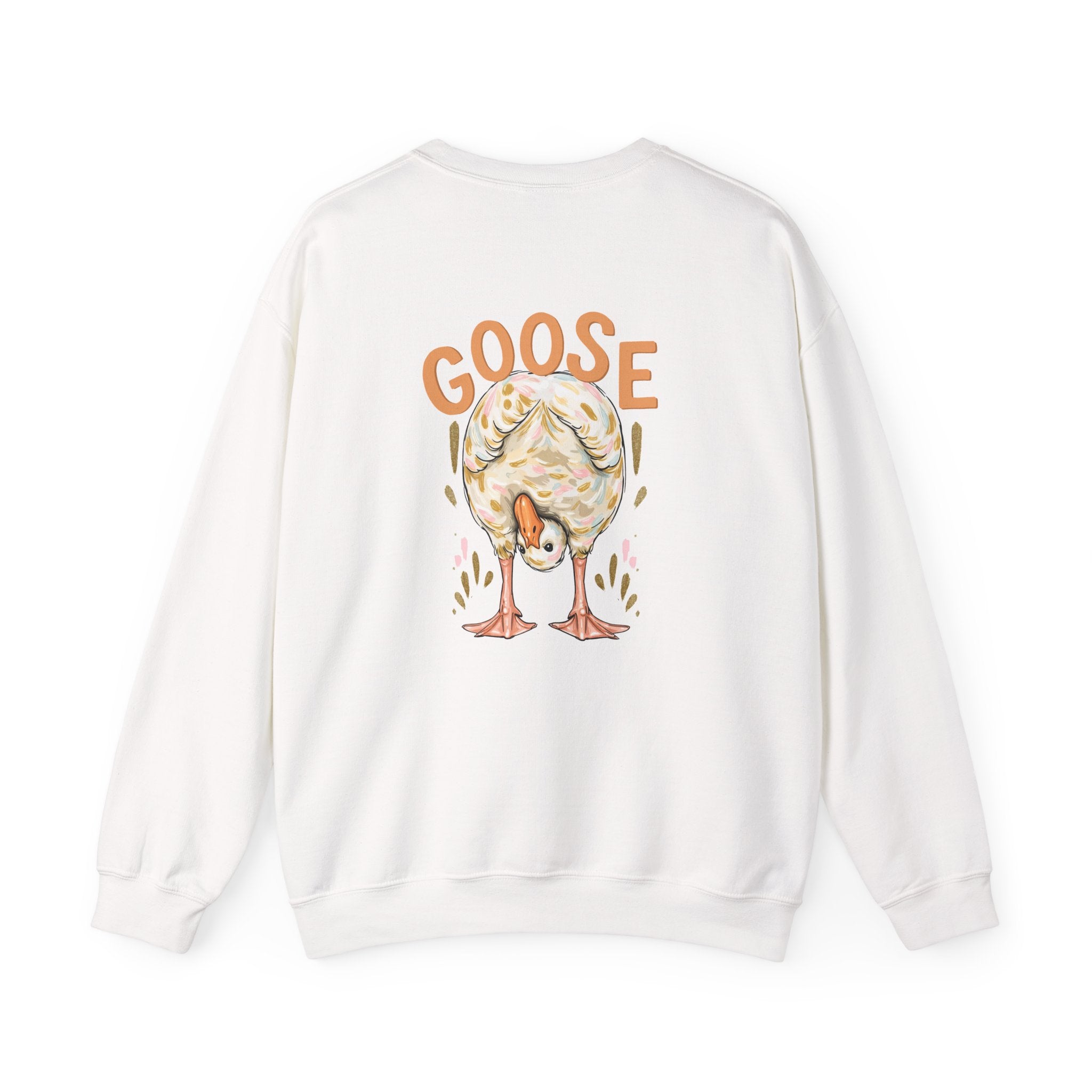 Double-sided Duck Duck Goose Crewneck Sweatshirt – Cute Watercolor Ducks Graphic