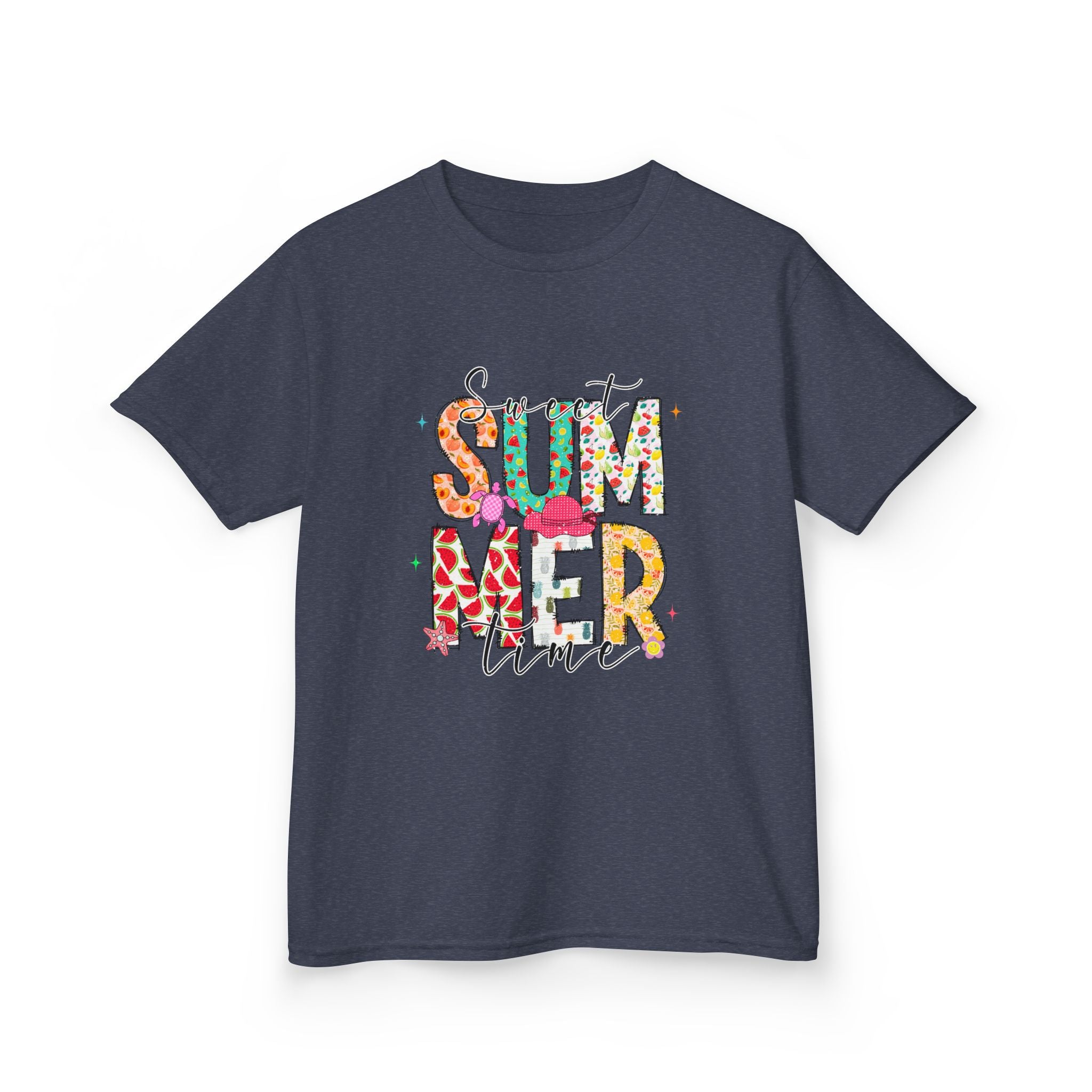 Kids Summer Vibes Tee — Colorful Floral "Summer Time" Graphic Shirt