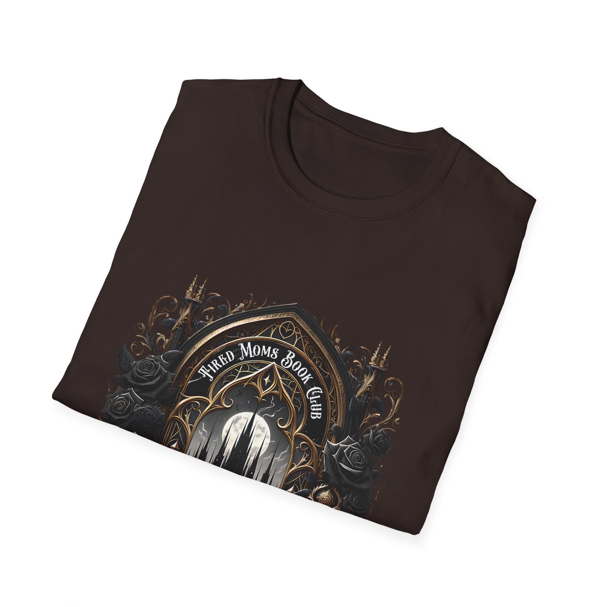 Gothic Library T-Shirt — "Read Books & Rise" Dark Fantasy Graphic Tee