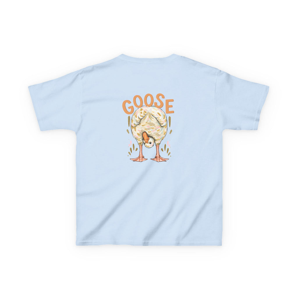 Kids Tee — Cute Duck & Goose Illustration ("Duck Duck" Front, "Goose" Back)