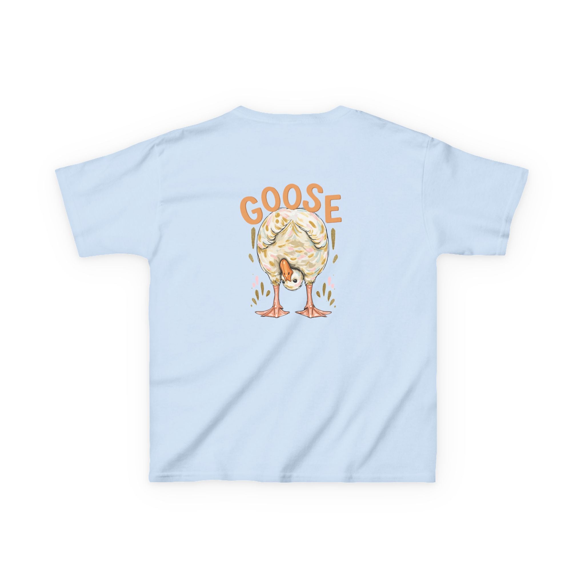 Kids Tee — Cute Duck & Goose Illustration ("Duck Duck" Front, "Goose" Back)