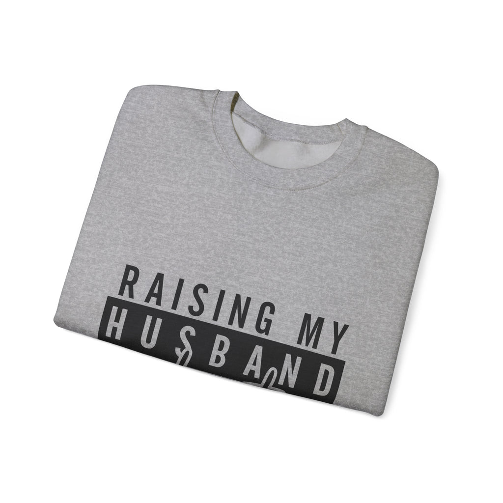 Raising My Husband Is Exhausting Sweatshirt – Funny Mama Crewneck for Tired Moms