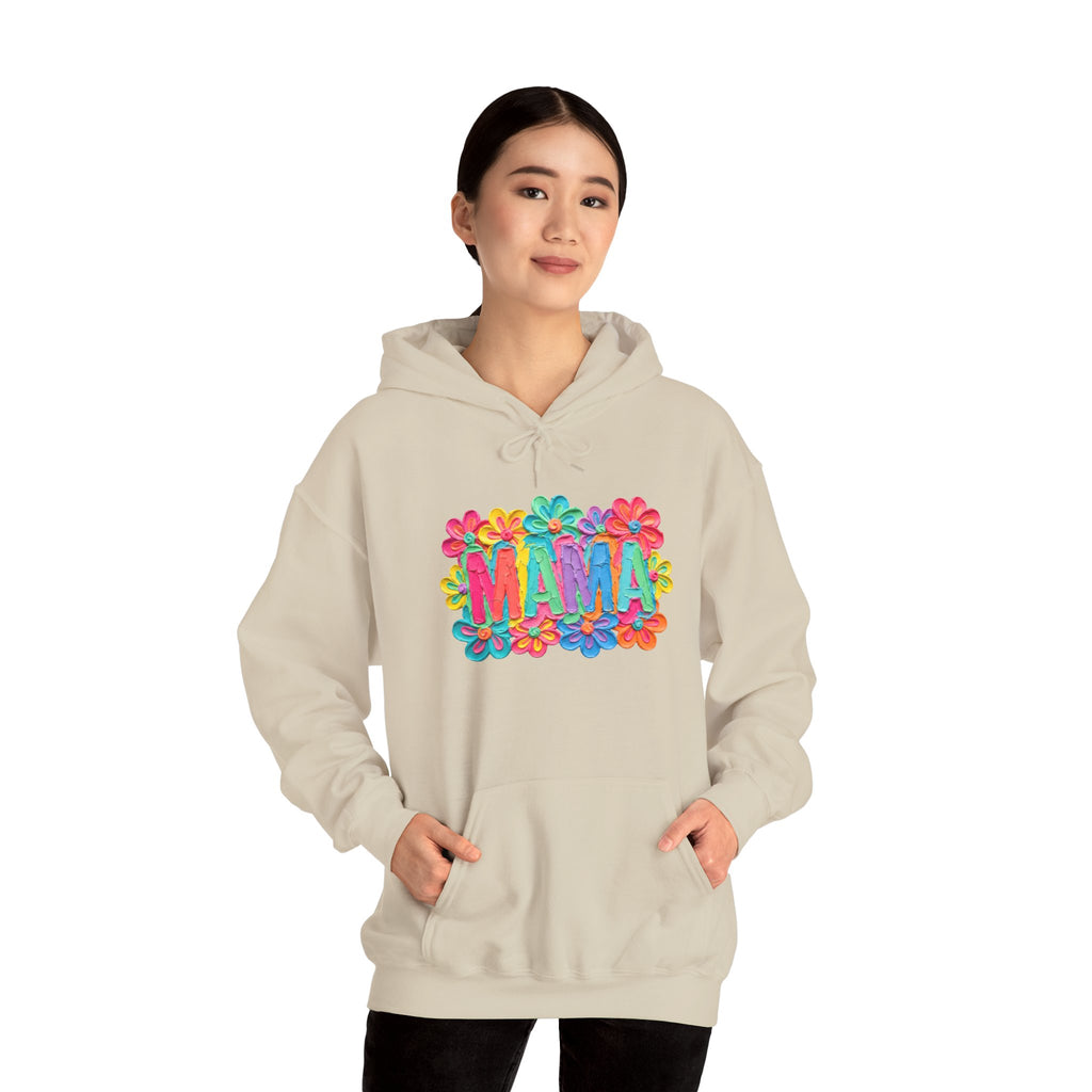 Hoodie "Mama" Colorful Floral Design – Mother's Day Cozy Pullover