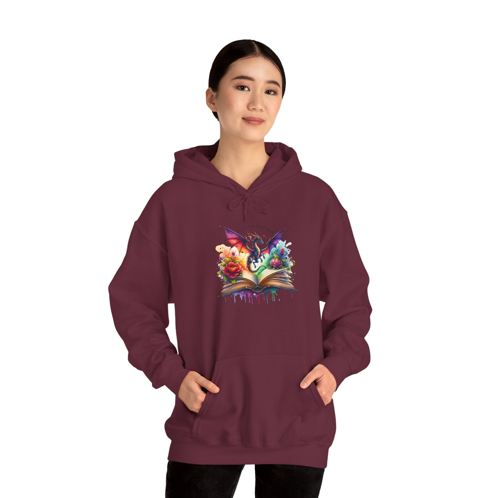 Fantasy Dragon Book Hoodie – Colorful Magic Storybook Sweatshirt