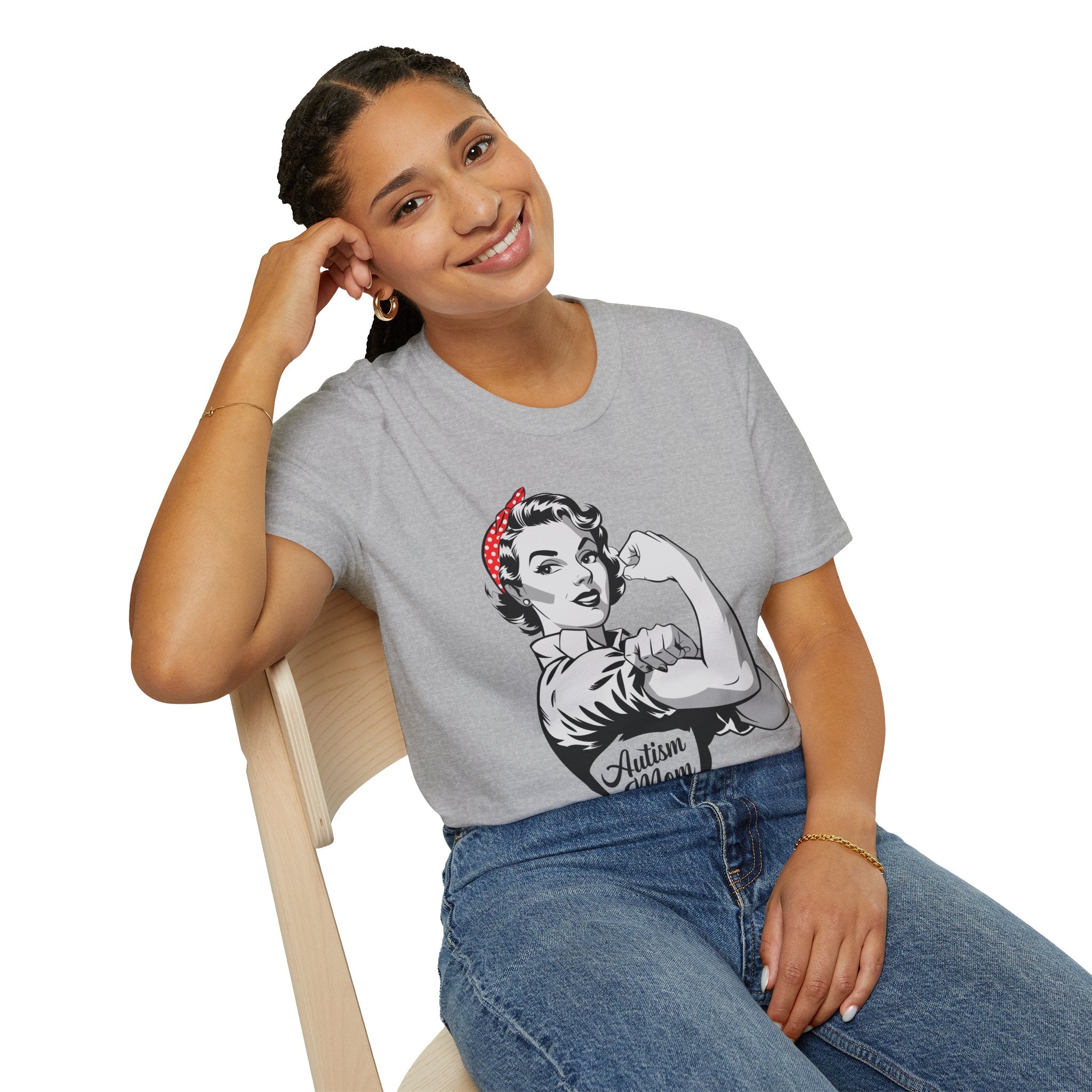 Autism Mom Rosie Riveter T-Shirt — Proud Autism Awareness Tee