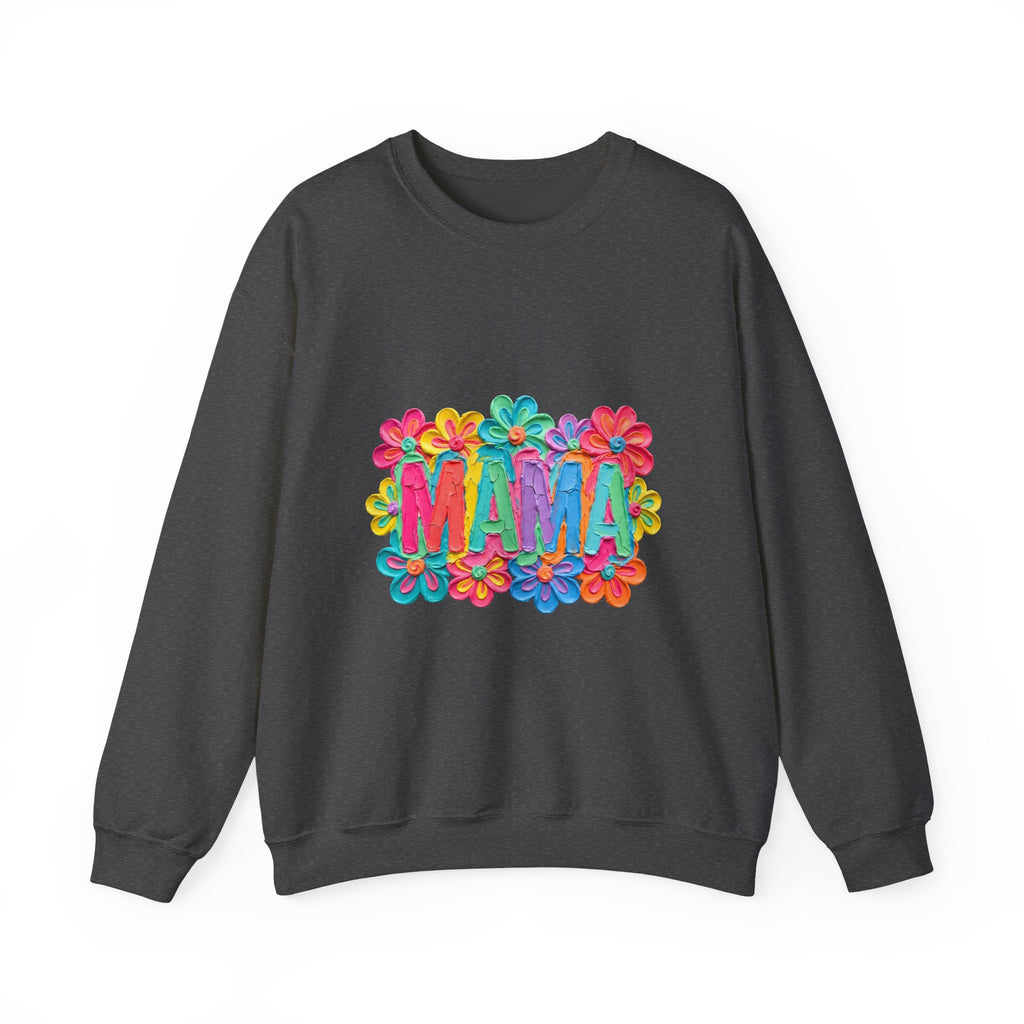Mama Floral Crewneck Sweatshirt — Colorful Flower Mom Shirt for Mother’s Day