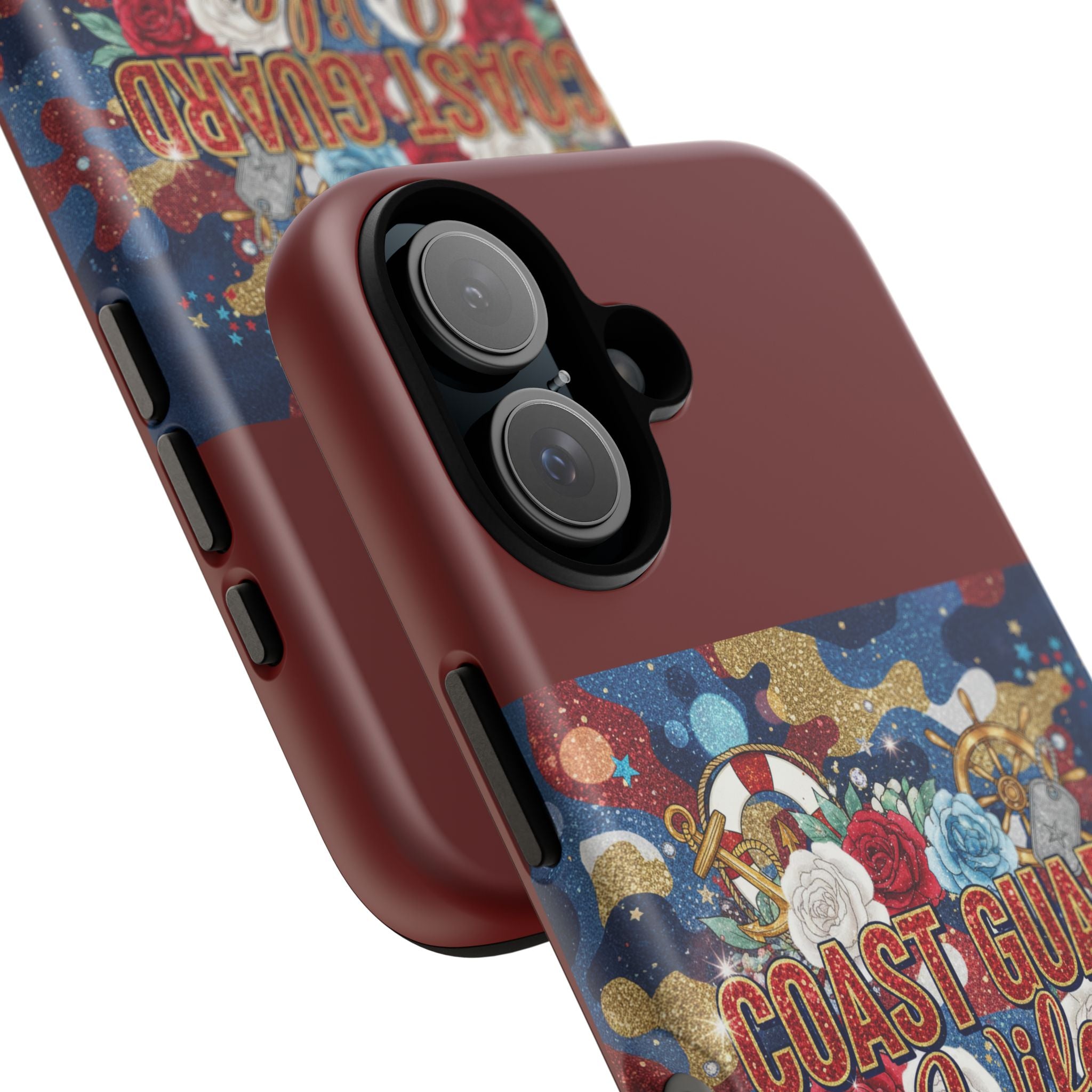Coast Guard Wife Tough Phone Case — Patriotic Anchor & Lifebuoy Design