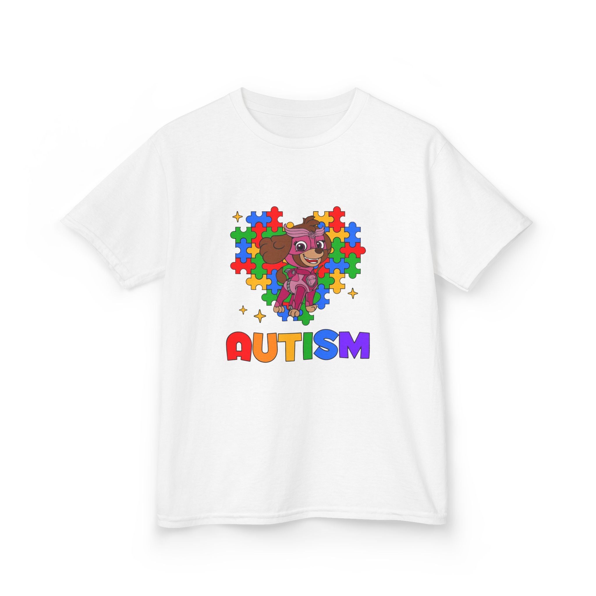 Kids Autism Puzzle Heart T-Shirt — Colorful Awareness Tee for Children