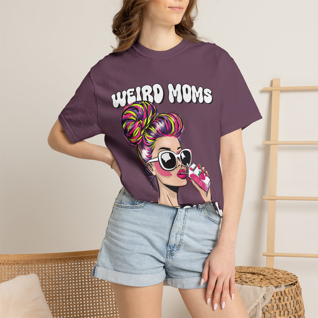 Weird Moms Homeschool Graphic T-Shirt — Retro Pop Art Mom Tee