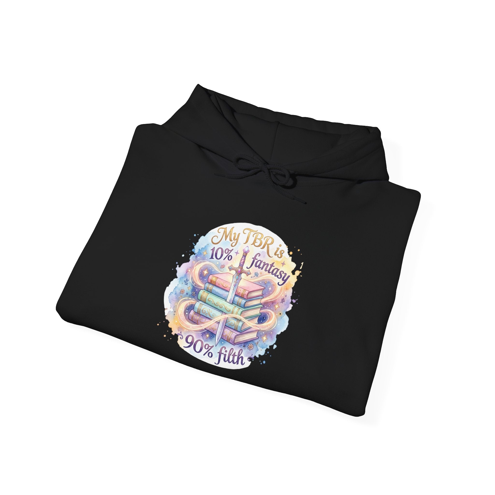 Hoodie — "My Tho is 40% Fantasy, 90% Fish" Colorful Nautical Graphic Hoodie