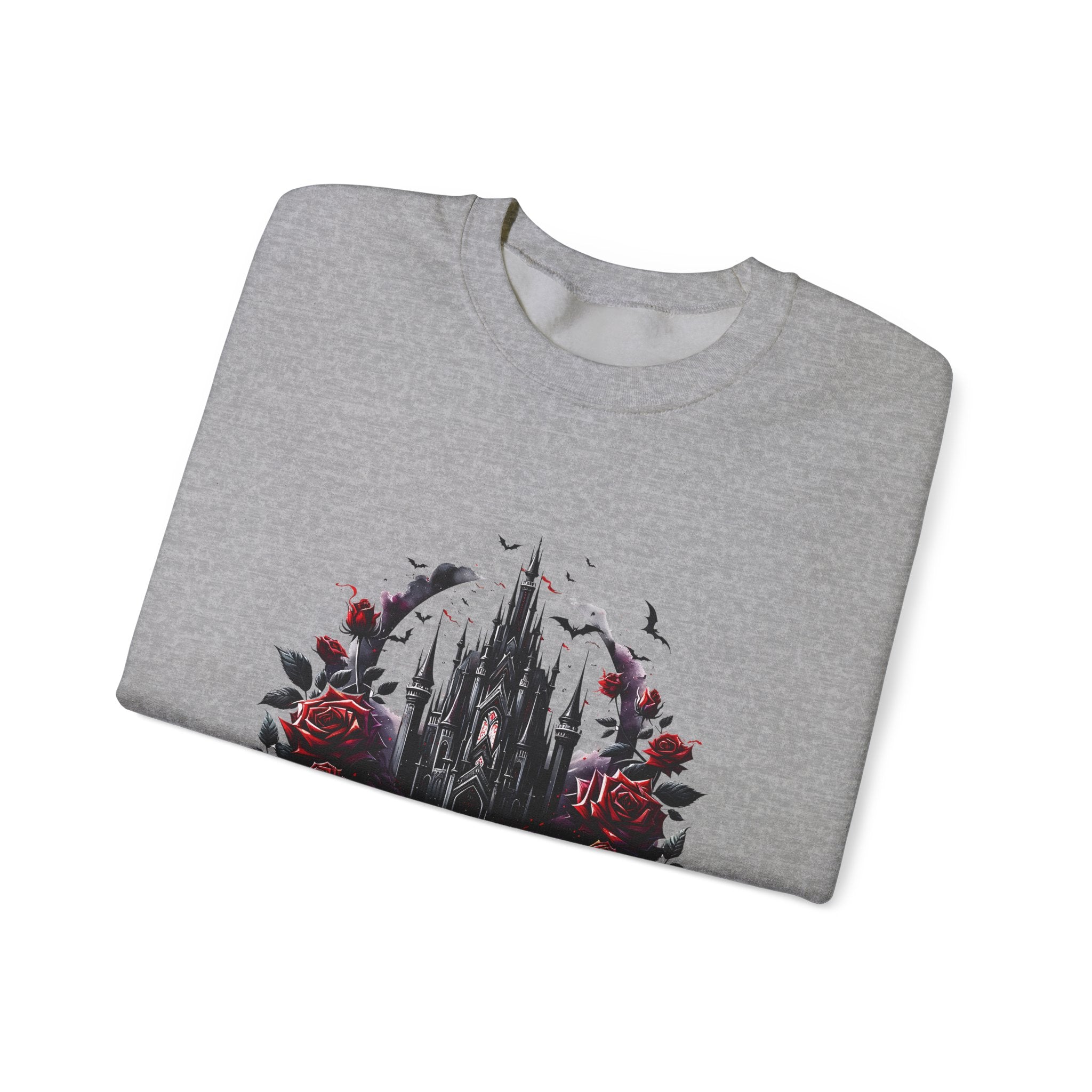 Sweatshirt — 'Book Boyfriends' Gothic Castle & Roses Cozy Crewneck for Book Lovers