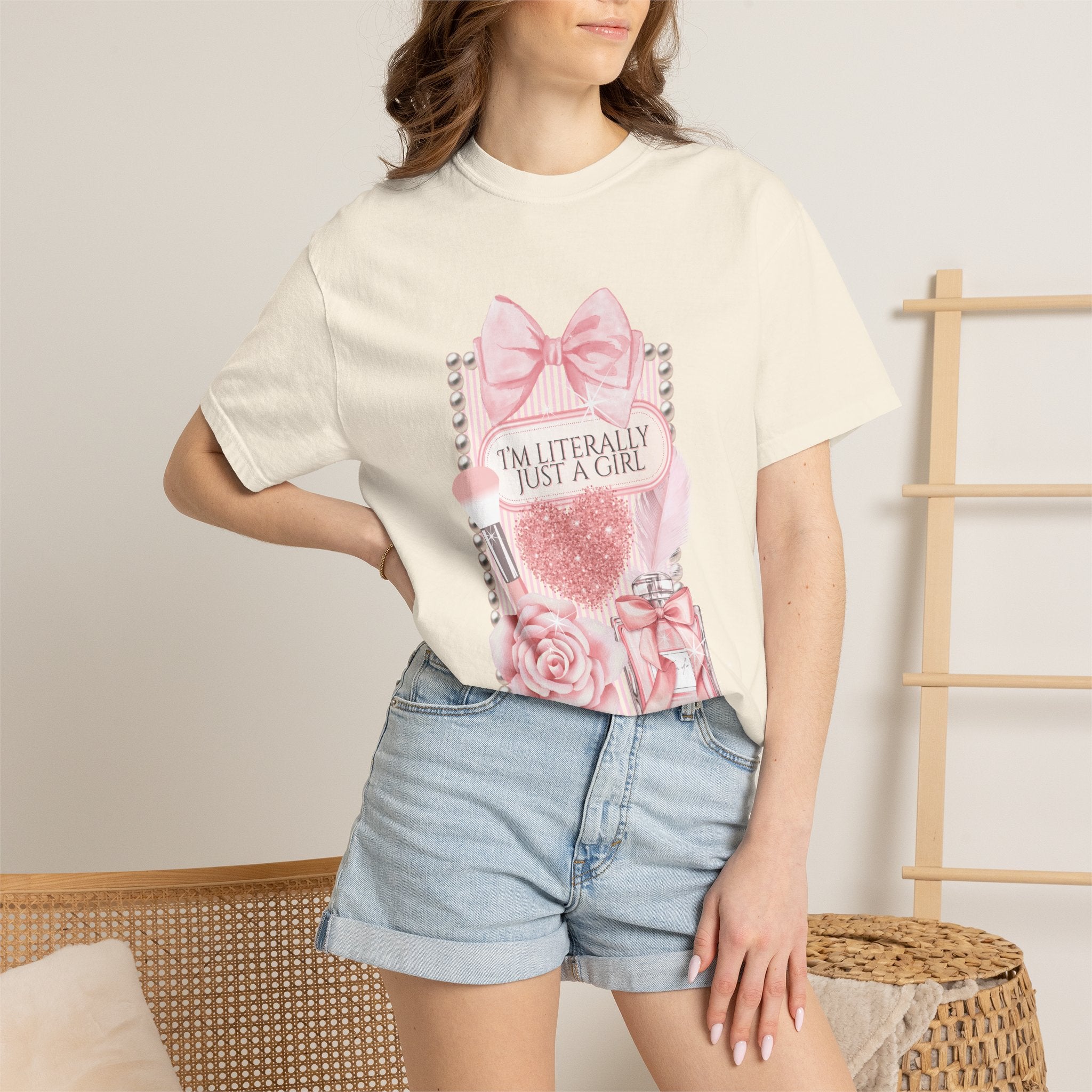 I'm Literally Just a Girl Pink Graphic T-Shirt