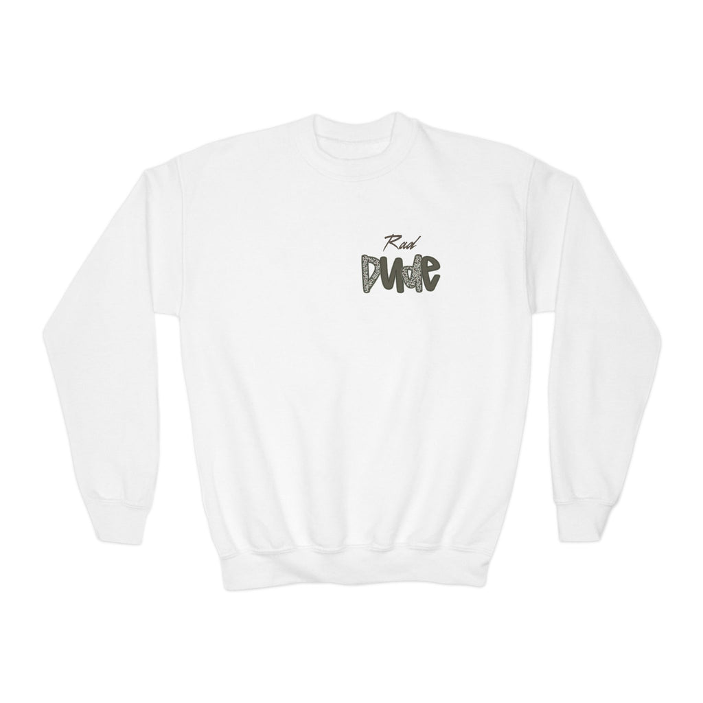 Rad Dude Youth Crewneck Sweatshirt — Graphic Streetwear Pullover