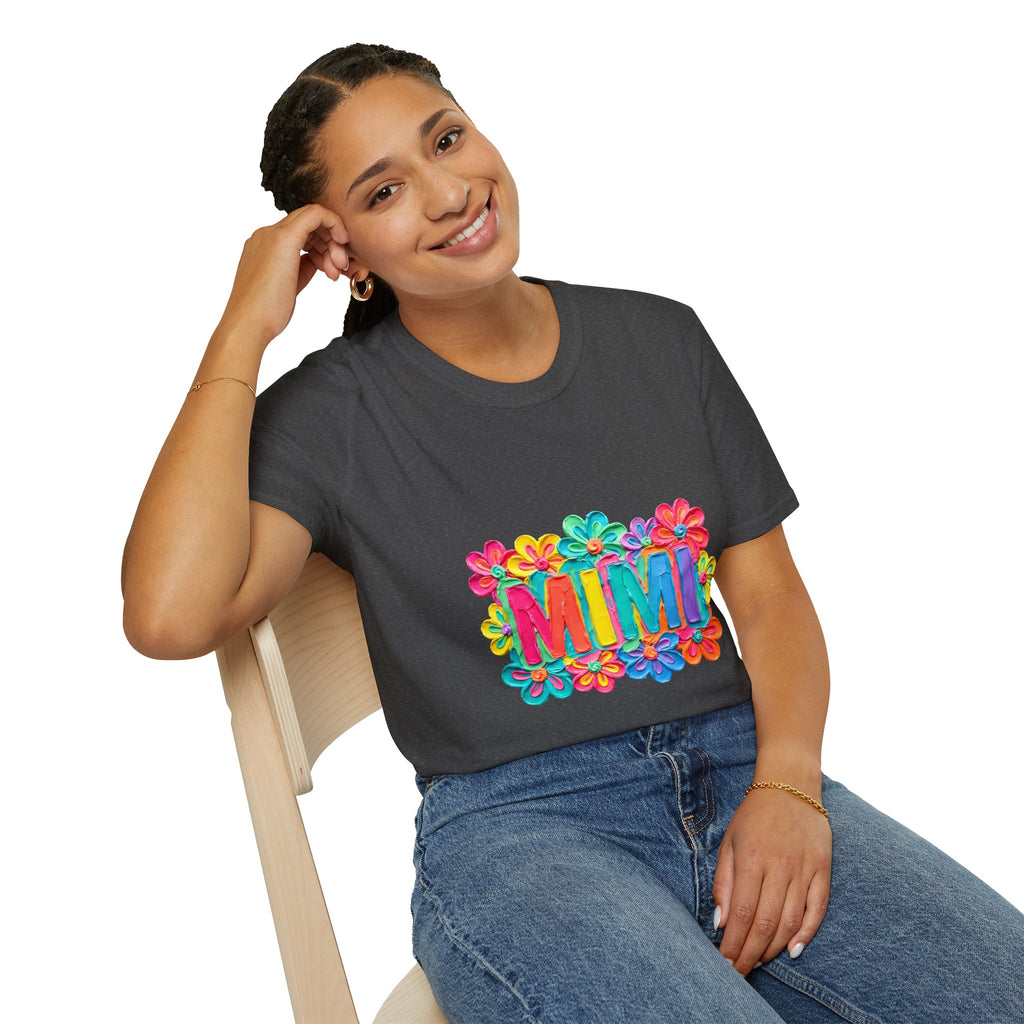 Mimi Floral Tee — Bright Colorful 'MIMI' Graphic T-Shirt