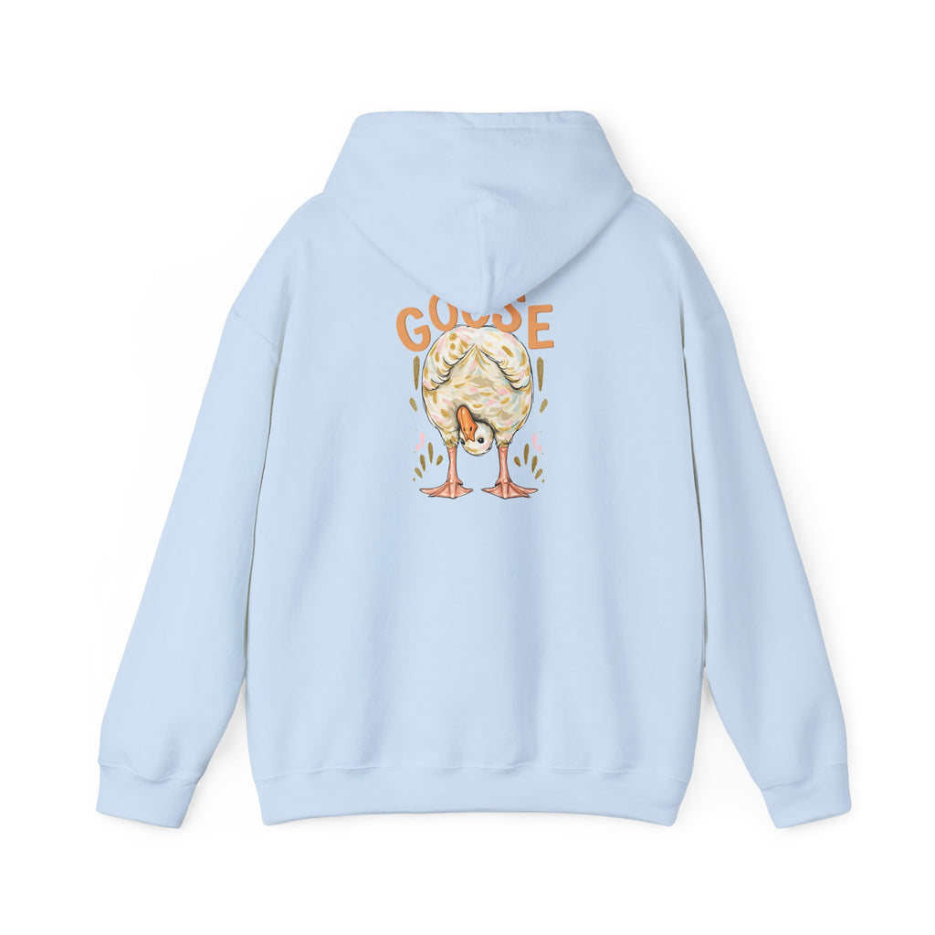 Duck & Goose Hoodie — Cute Waterfowl Graphic Pullover ("Duck Duck" Front, "Goose" Back)