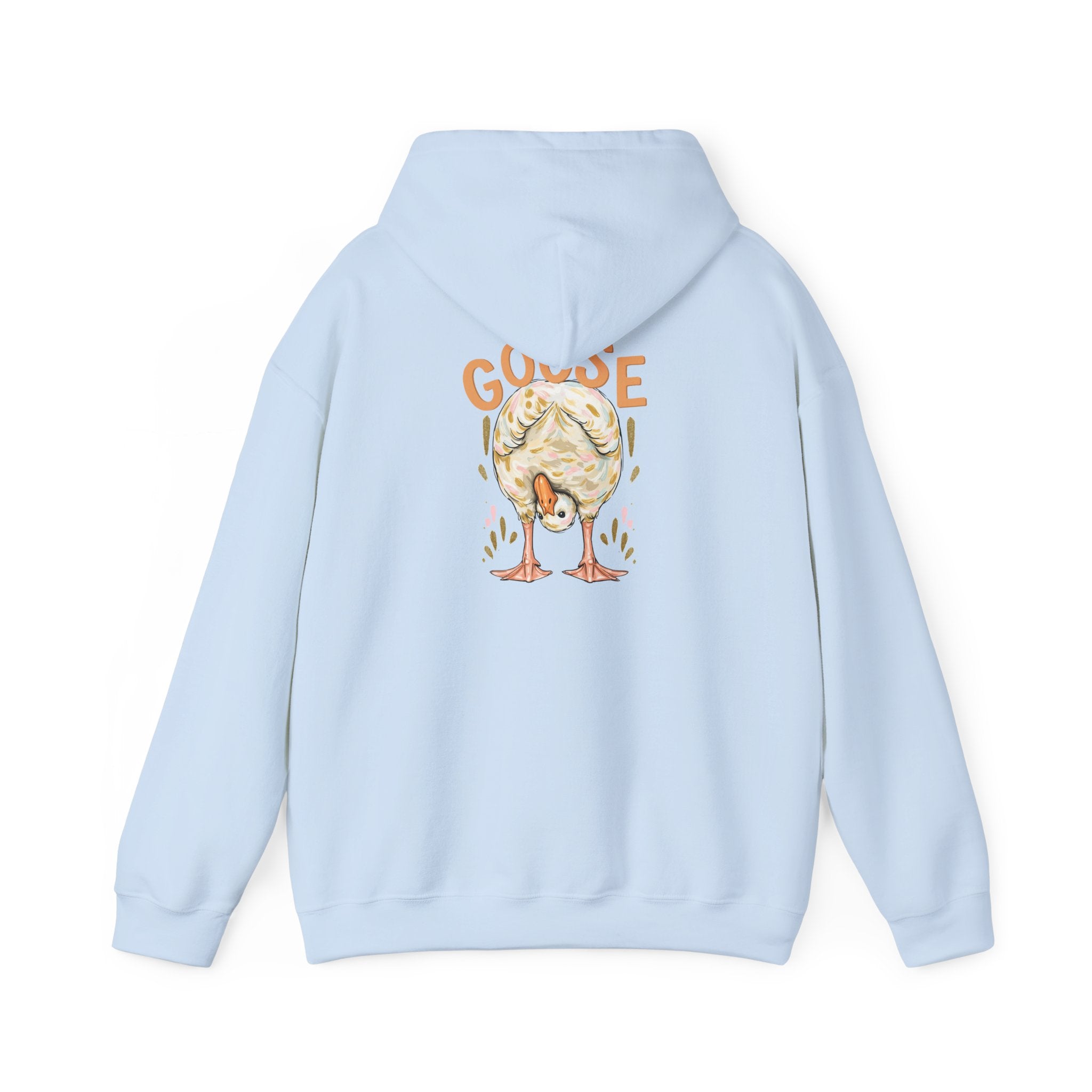 Duck & Goose Hoodie — Cute Waterfowl Graphic Pullover ("Duck Duck" Front, "Goose" Back)