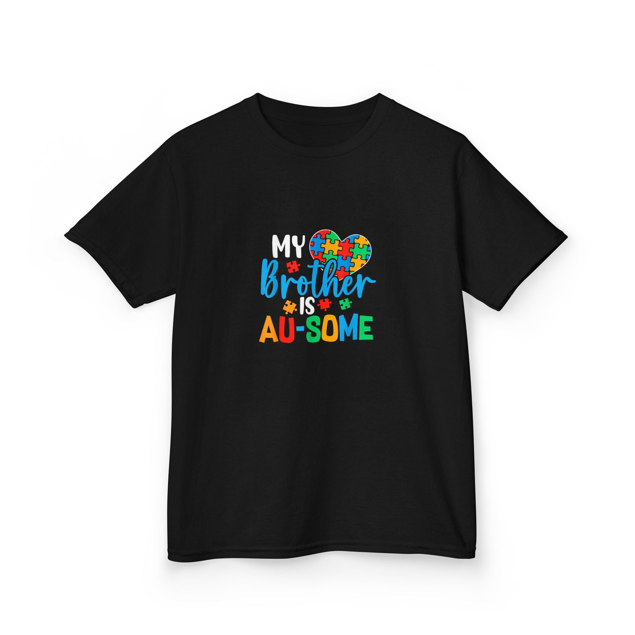 Kids T-Shirt — "Brother Au-some" Colorful Autism Awareness Tee
