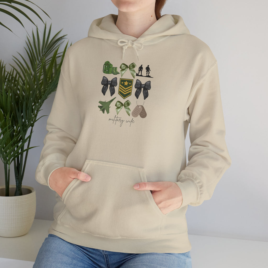 Hoodie — Military Boots, Wings & Salute Graphic Pullover
