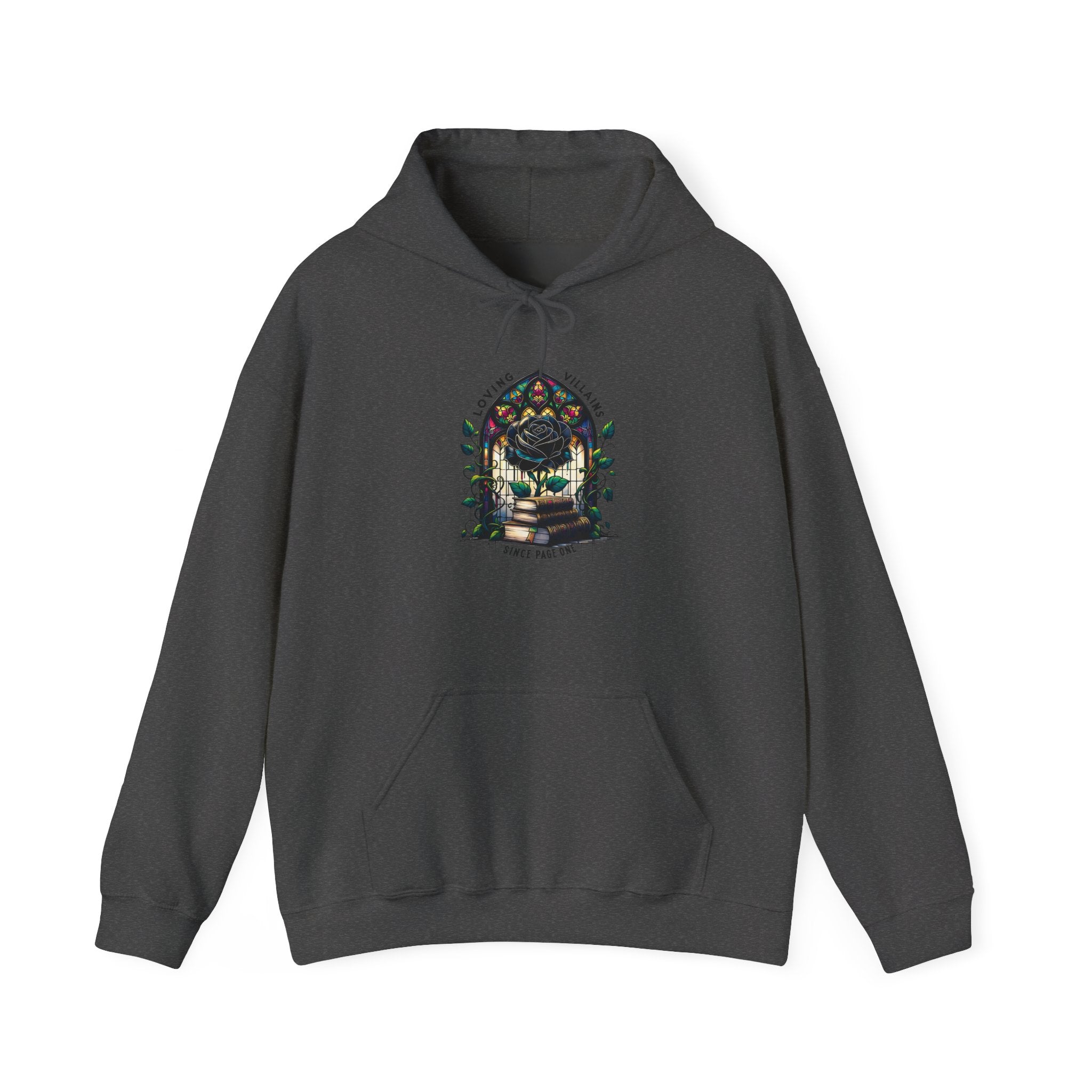 Hoodie — 'Eat the Rich' Gothic Garden Stained-Glass Hoodie