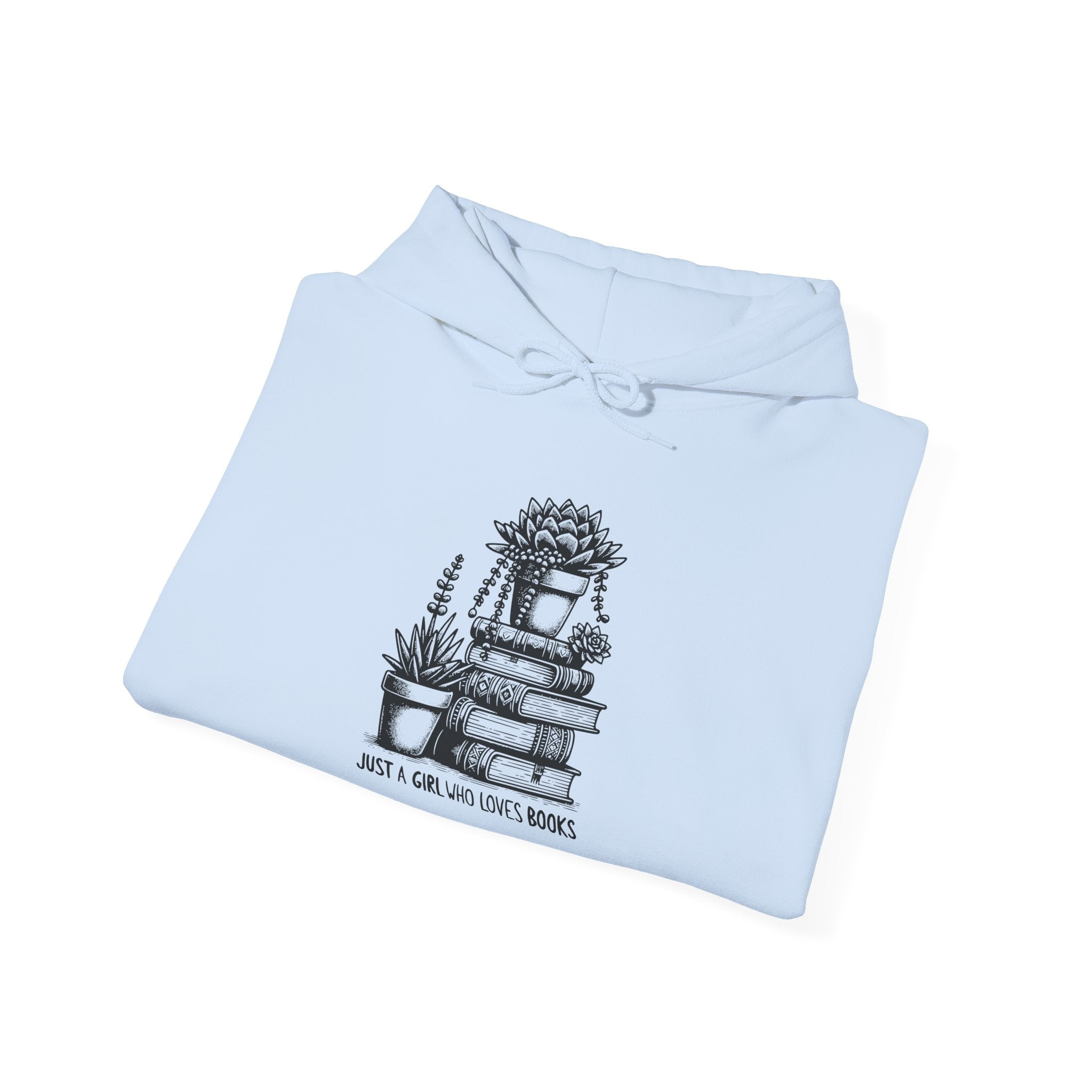 Book Lover Hoodie — “Just a Girl and Her Books” Cozy Reading Sweatshirt