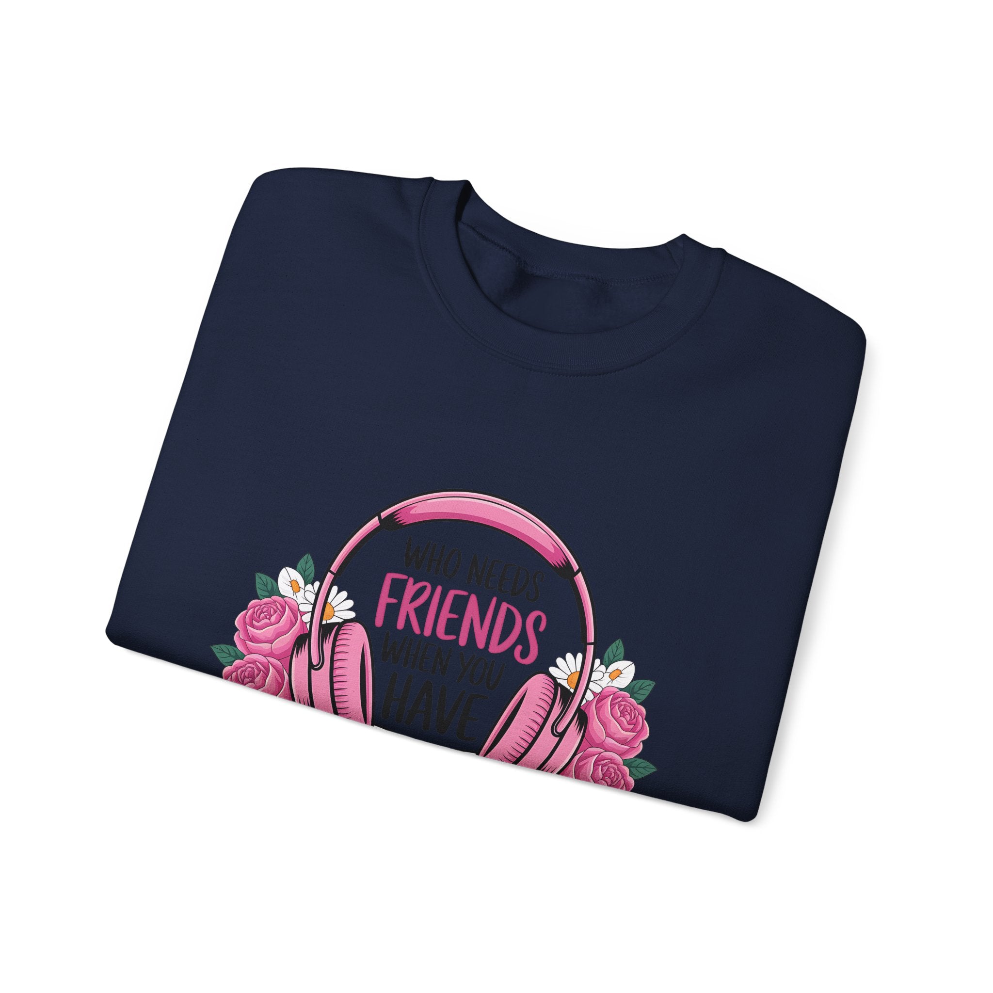 Narrator Lover Sweatshirt — "Who Needs Friends When You Have Narrators?" Audiobook & Bookworm Crewneck