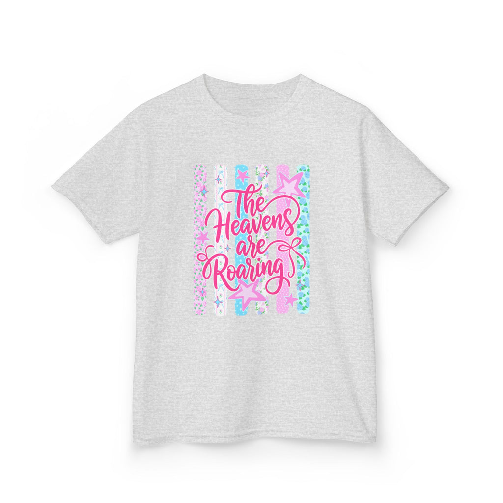 Kids Tee — "The Heavens Are Roaring" Pastel Stars Graphic